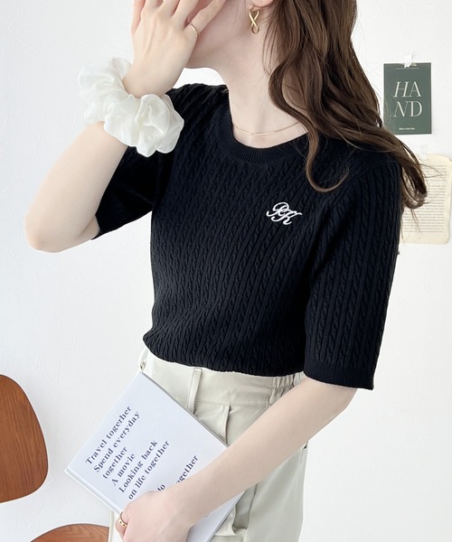 classicalelf 「classicalelf」 半袖ニット SMALL グリーン レディース - 画像 (3)