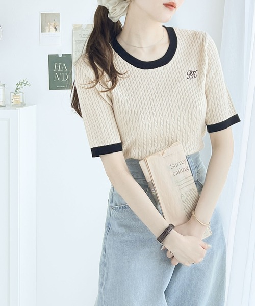 classicalelf 「classicalelf」 半袖ニット SMALL グリーン レディース - 画像 (7)