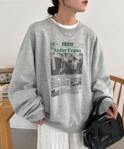 Discoat トレーナー スウェット 「ユニセックス」アソートニュースペーパースウェット レディース メンズ