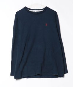 U.S. POLO ASSN. 「U.S. ASSN.」 長袖Tシャツ LL ネイビー メンズ