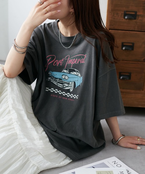 Discoat 「DISCOAT」 半袖Tシャツ FREE チャコールグレー レディース