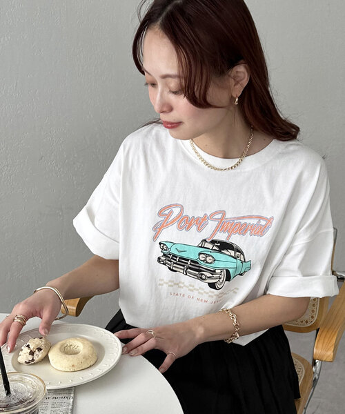 Discoat 「DISCOAT」 半袖Tシャツ FREE チャコールグレー レディース - 画像 (6)