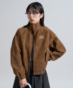 FREAK'S STORE ブルゾン アウター UMBRO × STORE/アンブロ 別注 LEATHERETTE STAND COLLAR BLOUSON/レザ