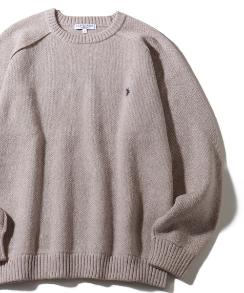 U.S. POLO ASSN. セーター ニット 「U.S. ASSN./ユーエスポロアッスン」 ロゴ刺繍 ラグランスリーブ クルーネック メンズ レディ - 画像 (4)