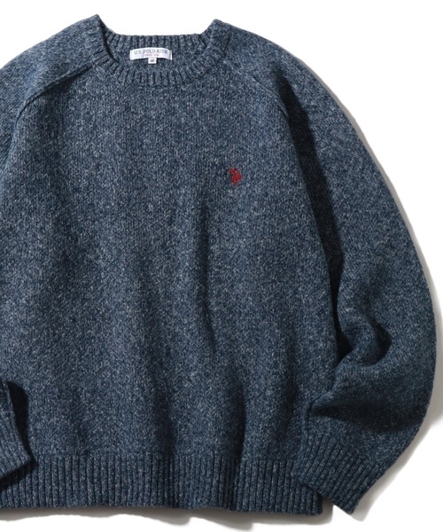 U.S. POLO ASSN. セーター ニット 「U.S. ASSN./ユーエスポロアッスン」 ロゴ刺繍 ラグランスリーブ クルーネック メンズ レディ - 画像 (6)