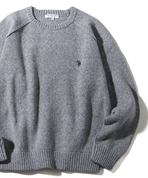 U.S. POLO ASSN. セーター ニット 「U.S. ASSN./ユーエスポロアッスン」 ロゴ刺繍 ラグランスリーブ クルーネック メンズ レディ - 画像 (3)