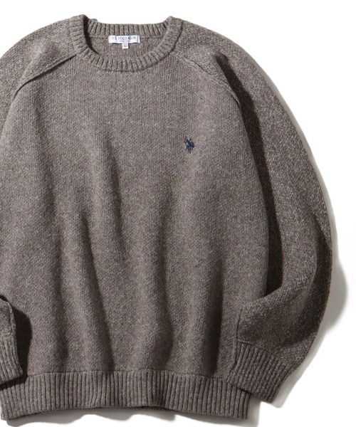 U.S. POLO ASSN. セーター ニット 「U.S. ASSN./ユーエスポロアッスン」 ロゴ刺繍 ラグランスリーブ クルーネック メンズ レディ - 画像 (5)