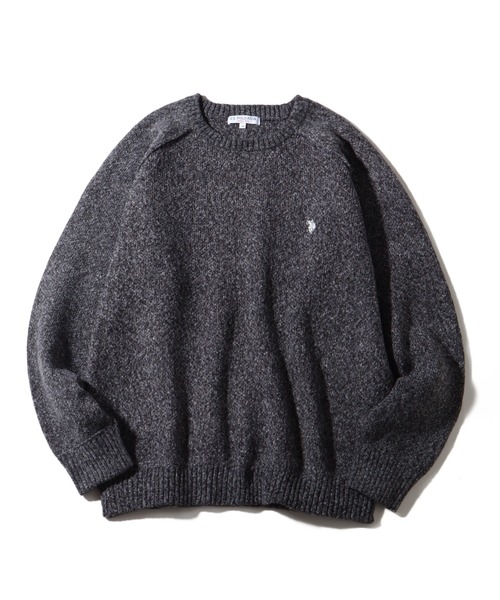 U.S. POLO ASSN. セーター ニット 「U.S. ASSN./ユーエスポロアッスン」 ロゴ刺繍 ラグランスリーブ クルーネック メンズ レディ - 画像 (7)