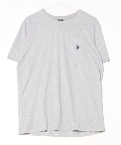 U.S. POLO ASSN. 「U.S. ASSN.」 半袖Tシャツ MEDIUM グレー メンズ