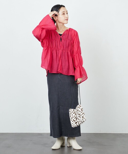 FREAK'S STORE 「FREAK'S STORE」 長袖ブラウス フリ- オフホワイト レディース - 画像 (6)