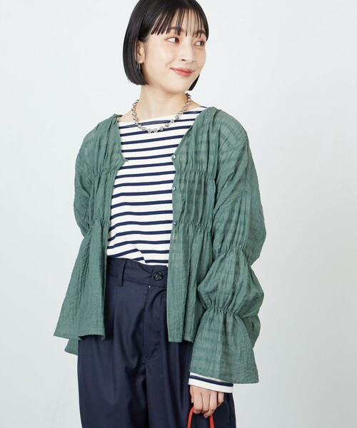 FREAK'S STORE 「FREAK'S STORE」 長袖ブラウス フリ- オフホワイト レディース - 画像 (8)