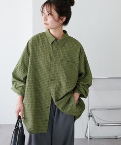 Discoat シャツ 「WEB限定/ユニセックス」サッカーチェックオーバーシャツ メンズ