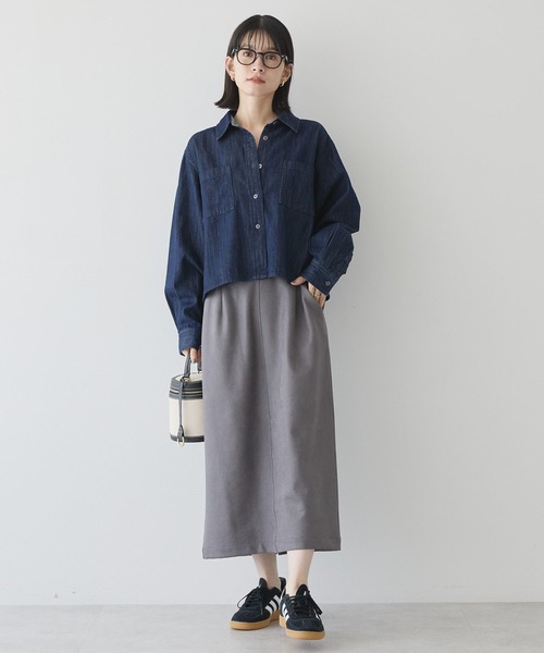 AMERICAN HOLIC ブラウス シャツ Wポケットデニムショートシャツ レディース - 画像 (8)