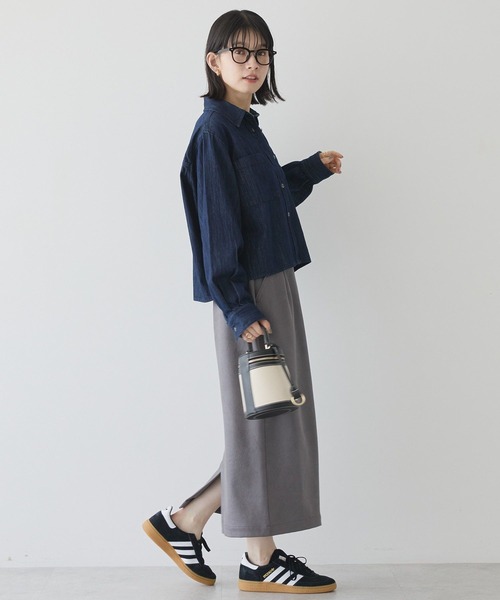 AMERICAN HOLIC ブラウス シャツ Wポケットデニムショートシャツ レディース - 画像 (9)