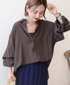 AMERICAN HOLIC ブラウス シャツ シアーバックギャザーリボンシャツ レディース