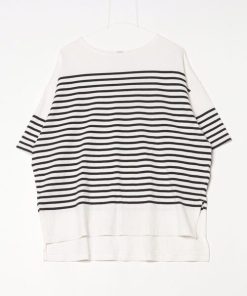 Discoat 「DISCOAT」 ボーダー柄半袖カットソー FREE ブラック レディース