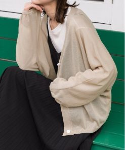 ad thie 「ad thie」 ニットカーディガン FREE ベージュ レディース