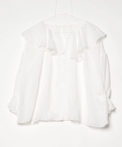 classicalelf 「classicalelf」 長袖ブラウス LARGE ホワイト レディース