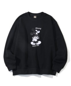 Disney トレーナー スウェット 「Disney/ディズニー」ミッキーマウス&ベイマックス サガラ刺繍 裏起毛 メンズ レディース