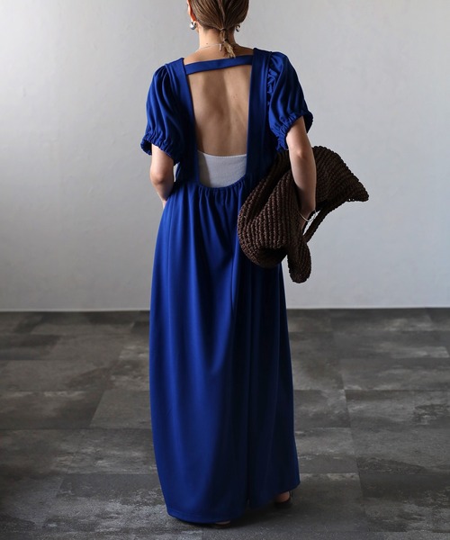 Bonjour Sagan 「Bonjour Sagan」 半袖ワンピース FREE ブルー レディース