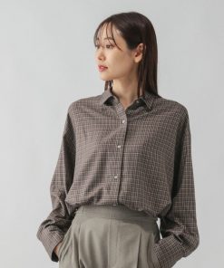 GLOBAL WORK ブラウス シャツ チェックシャツ長袖/579509 レディース