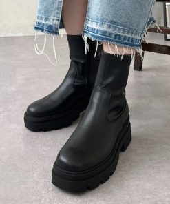 prose verse ブーツ トラックソールストレッチショートブーツ レディース