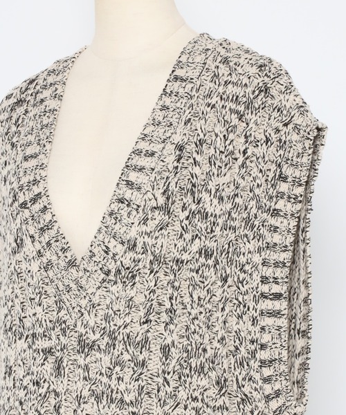 Bonjour Sagan 「Bonjour Sagan」 「HUNCH」Vネックニット FREE ライトグレー レディース - 画像 (5)