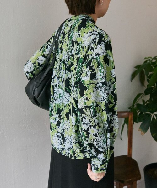 ear PAPILLONNER ブラウス シャツ 花柄ピンタックブラウス「SUM1 STYLE(スミスタイル)」 レディース - 画像 (6)