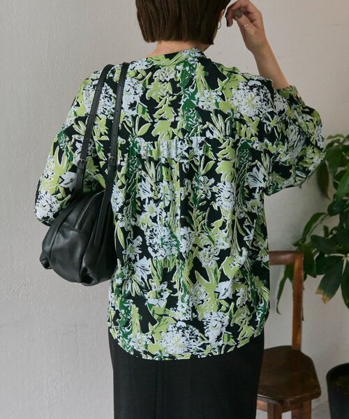 ear PAPILLONNER ブラウス シャツ 花柄ピンタックブラウス「SUM1 STYLE(スミスタイル)」 レディース - 画像 (7)