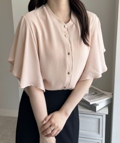 GeeRA 「GeeRA」 半袖ブラウス MEDIUM ピンク レディース