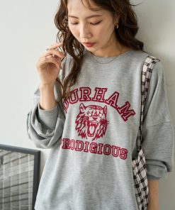 FREAK'S STORE トレーナー スウェット 限定展開 ビジュー ポイントタイガー プリント レディース