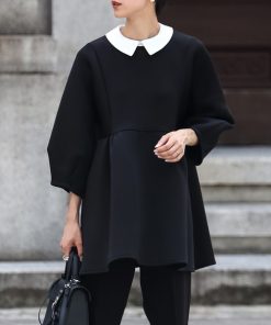 Bonjour Sagan 「Bonjour Sagan」 7分袖カットソー FREE ブラック レディース