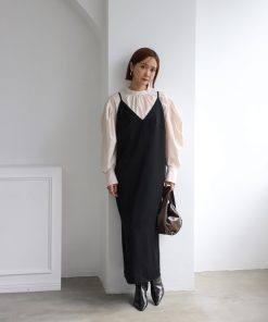 Bonjour Sagan 「Bonjour Sagan」 キャミソールワンピース FREE ブラック レディース