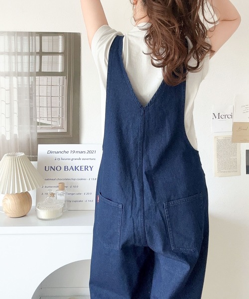 Java 「Java」 オーバーオール MEDIUM ワンウォッシュ レディース - 画像 (4)