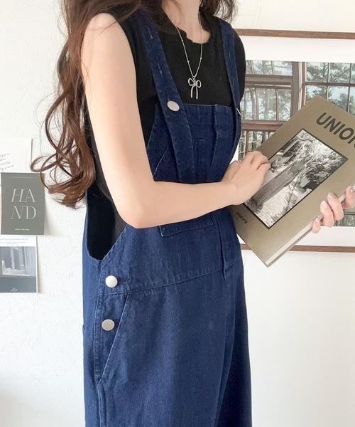 Java 「Java」 オーバーオール MEDIUM ワンウォッシュ レディース - 画像 (5)