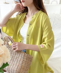 Java 「Java」 半袖ブラウス MEDIUM イエロー レディース