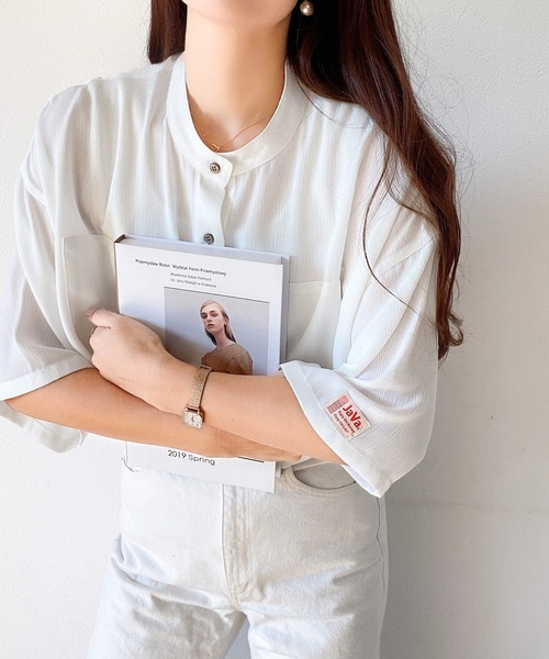 Java 「Java」 半袖ブラウス MEDIUM イエロー レディース - 画像 (7)