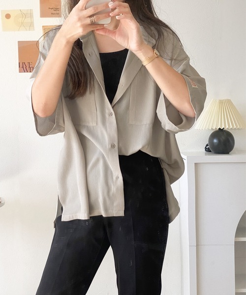 Java 「Java」 半袖ブラウス MEDIUM イエロー レディース - 画像 (9)