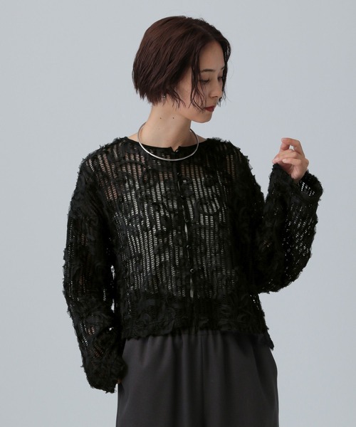 LEPSIM カーディガン ニュアンス柄カーディガン 582432 レディース