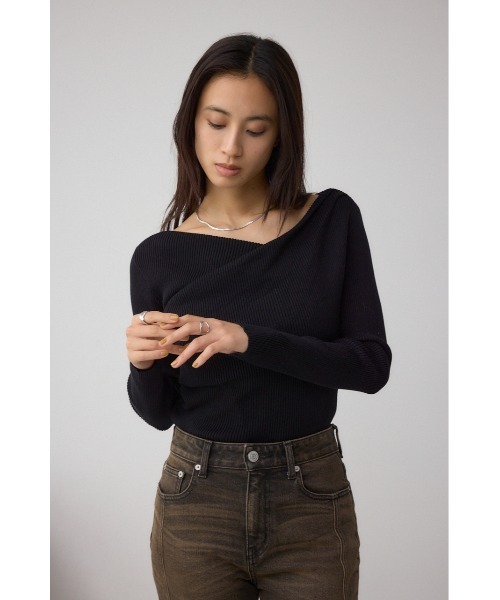 AZUL BY MOUSSY ニット セーター ドレープ長袖ニットトップス レディース - 画像 (7)