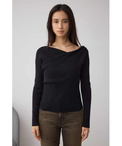 AZUL BY MOUSSY ニット セーター ドレープ長袖ニットトップス レディース - 画像 (9)