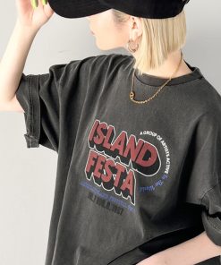 Java 「Java」 7分袖カットソー MEDIUM チャコール レディース