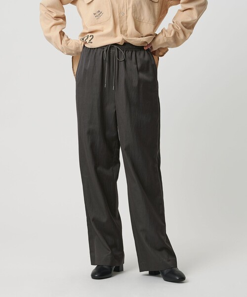 BEAUTY&YOUTH UNITED ARROWS パンツ コットンレーヨンサテン ドローストワイドパンツ レディース - 画像 (3)