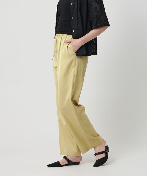 BEAUTY&YOUTH UNITED ARROWS パンツ コットンレーヨンサテン ドローストワイドパンツ レディース - 画像 (5)