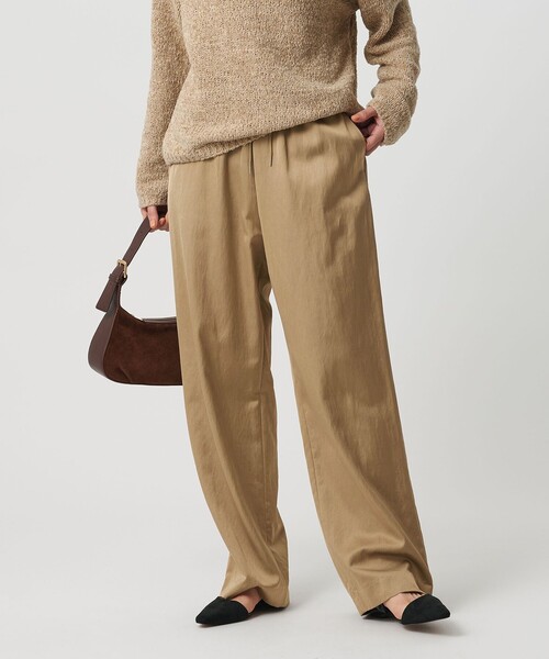 BEAUTY&YOUTH UNITED ARROWS パンツ コットンレーヨンサテン ドローストワイドパンツ レディース - 画像 (6)