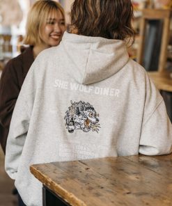 FREAK'S STORE パーカー 限定展開 SHE WOLF DINER×FREAK'S STORE/シーウルフダイナー 別注 ビッグシルエット バック刺繍 パーカー/WOL