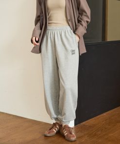 FREAK'S STORE スウェットパンツ ジャージ 限定展開 ロゴ 刺繍 裏毛スウェット ジョガーパンツ(セットアップ対応) レディース