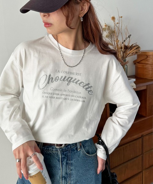 Discoat 「DISCOAT」 長袖カットソー FREE ホワイト系その他2 レディース