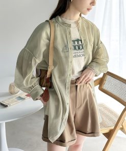 classicalelf 「classicalelf」 長袖ブラウス LARGE グリーン レディース