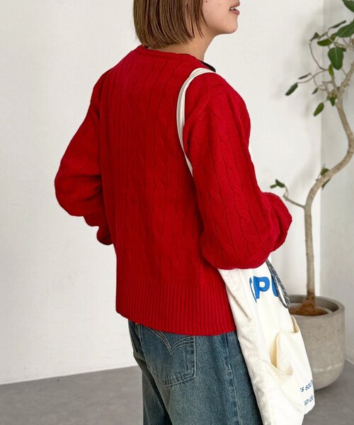 U.S. POLO ASSN. カーディガン ケーブルカーディガン レディース - 画像 (8)
